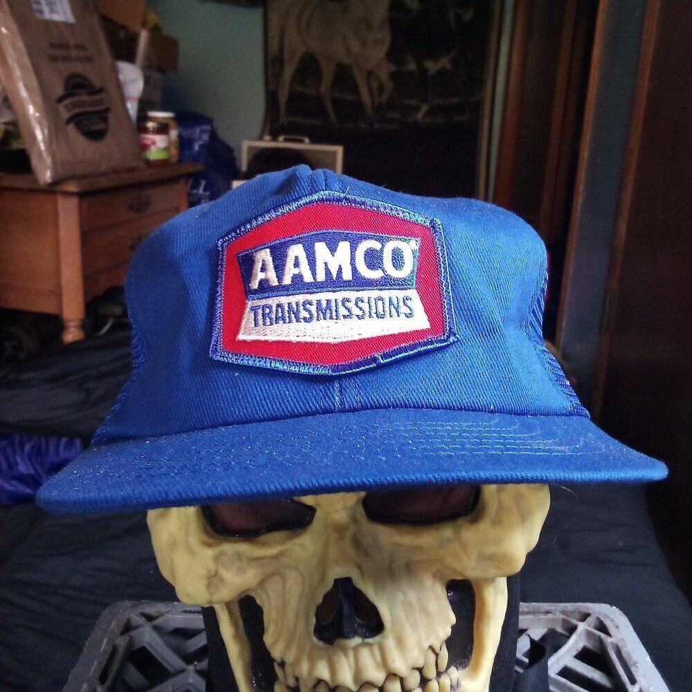 Deadstock Vintage AAMCO Transmissions Patch Snap Trucker Hat Cap
